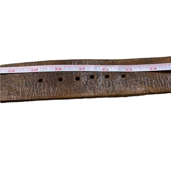 Vintage 1970 Andre Picard Brown Leather Bohemian Belt 38\